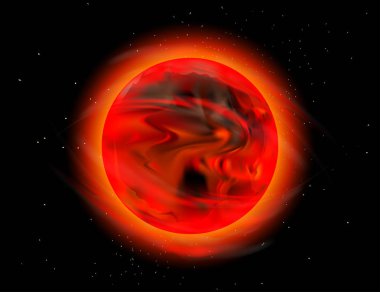 Yeni güneş Uzay sahne vektör