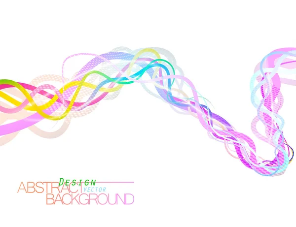 Abstract colorful flow on a white — Stock Vector