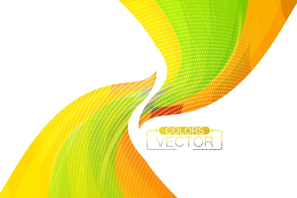 Beyaz bir eğride soyut yarı saydam renkler