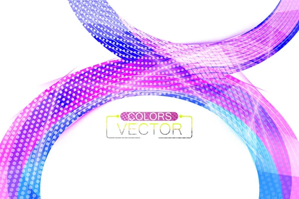 Escena curva de colores brillantes abstractos — Vector de stock
