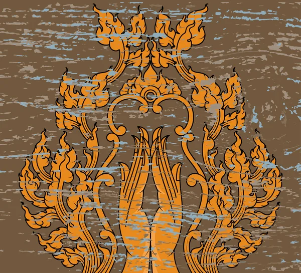 Main de motif art thaïlandais — Image vectorielle