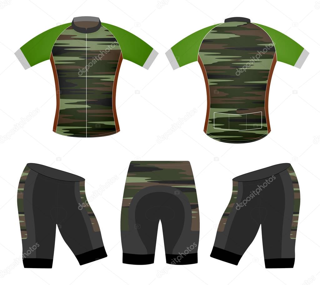 Sports t-shirt camouflage style vector