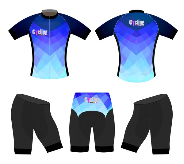 Cores azuis esportes t-shirt — Vetor de Stock