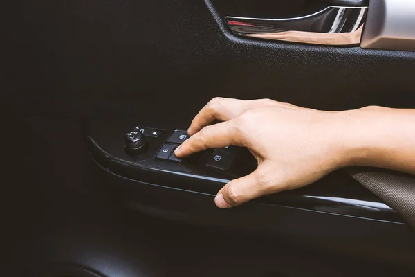 Botones de control de puerta, interior del coche —  Fotos de Stock