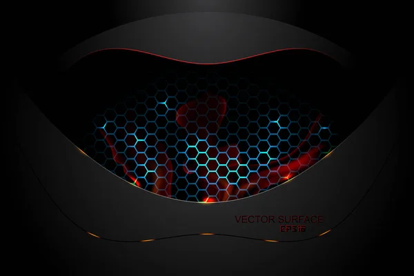 Dark Metal Surface Techno Scène Vectoriel Graphismes Abstrait Fond — Image vectorielle