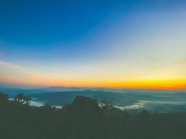 Beautiful view sunset and twilight on mountain nature wallpaper backgrounds