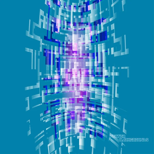 Abstrakte Gekrümmte Geometrie Farben Bewegung Szene Vektor Hintergrundbilder — Stockvektor