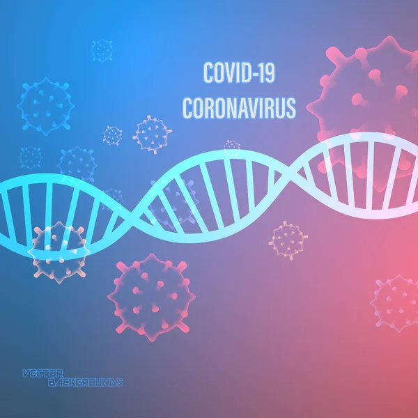 Corona Virus Covid19 Gezonde Cel Scene Vector Wallpaper Achtergronden — Stockvector