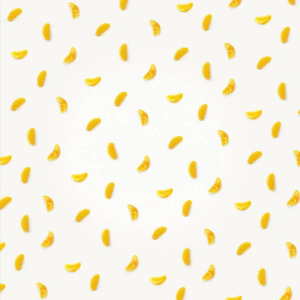 Узор мандаринов, белая скатерть — стоковое фото