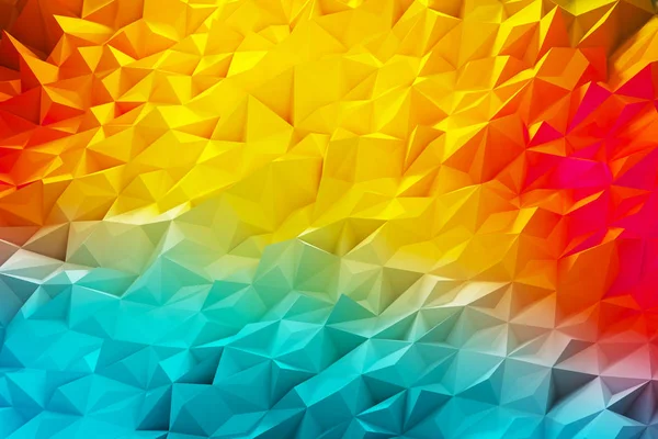Fondo geométrico y fondo de pantalla de colores cristalinos. renderizado 3d . —  Fotos de Stock