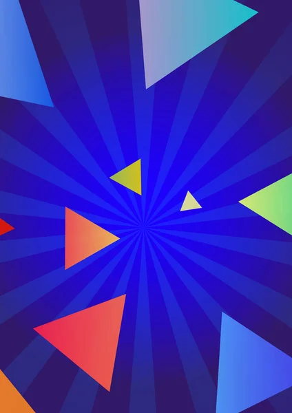 Abstrakten Raum Hintergrund mit farbigen Dreiecken Elemente. Vektorillustration. — Stockvektor