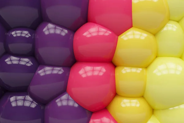 Яркий фон из резиновых шариков. Красочные сферы. 3d-рендеринг . — стоковое фото