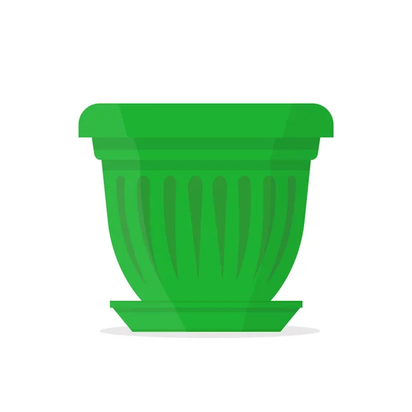 Gyönyörű Zöld Pot Dísz Vektoros Illusztráció — Stock Vector