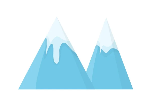 Blue vector snow-capped mountains. Game asset. — Stock Vector