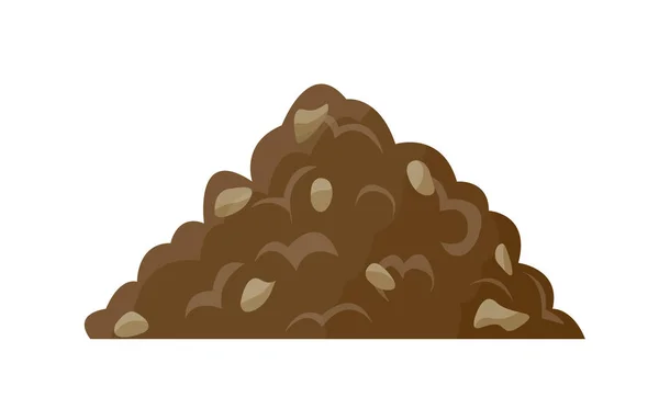 Isolated heap of fertile soil on white background. Vector Illustration. — Stock Illustration Isolated heap of fertile soil on white background. Vector Illustration. Royalty Free Stock Vectors