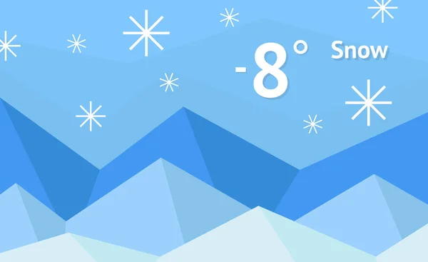 Χειμώνα widget καιρικές συνθήκες με χιόνι διάνυσμα φόντο. — Διανυσματικό Αρχείο