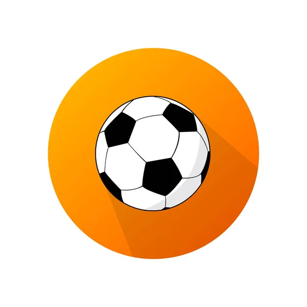 Flat design of football orange vector icon. — Stock Vector