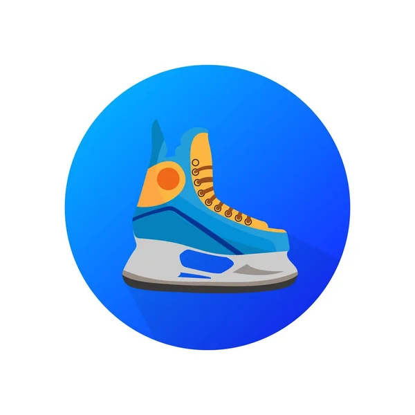 氷のスケート スポーツ青いベクトル アイコン。フラットなデザインのシンボル. — ストックベクタ