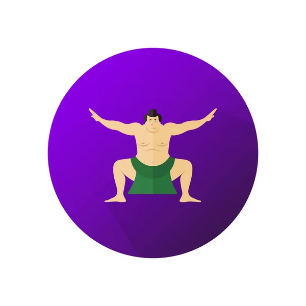 Sumo sport violett vektor symbol. — Stock vektor