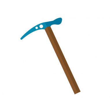 Ice axe icon on the white background. Vector illustration. clipart