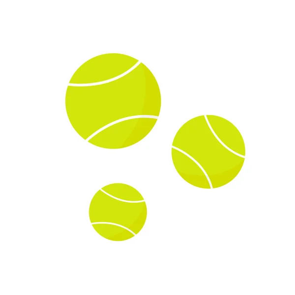 Ícone de bolas de tênis no fundo branco. Ilustração vetorial . — Vetor de Stock