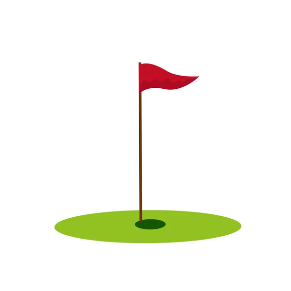 Значок отверстия для гольфа на белом фоне. Векторная иллюстрация . — стоковый вектор