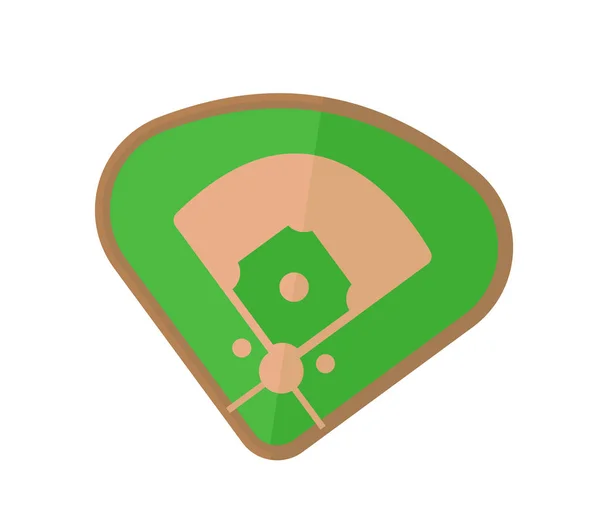 Baseball fältet vektorillustration på den vita bakgrunden. — Stock vektor