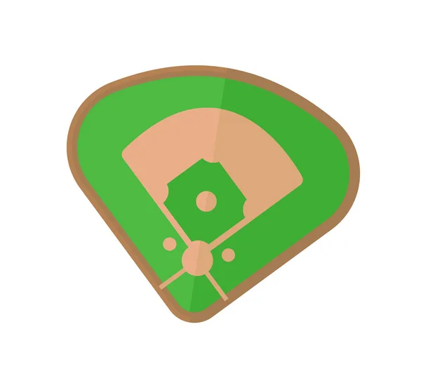 Béisbol campo vector ilustración en el fondo blanco . — Vector de stock