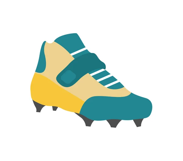 Bota de fútbol vector ilustración en el fondo blanco . — Vector de stock