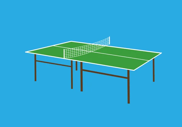 Illustration vectorielle de table de tennis sur fond bleu . — Image vectorielle