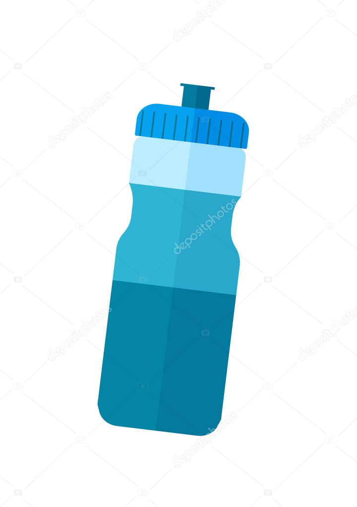 Sport bottle vector illustration on the white background.