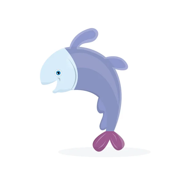 Vector character of cartoon fish. Cute illustration for child book.