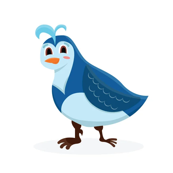 Illustrazione vettoriale dell'uccello delle quaglie dei cartoni animati . — Vettoriale Stock