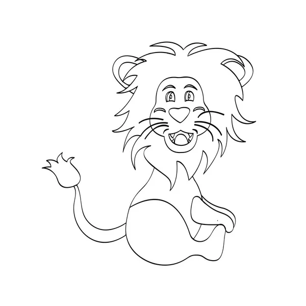Γλυκό λιοντάρι ζώο. Εικονογράφηση διάνυσμα διάρθρωσης. — Διανυσματικό Αρχείο