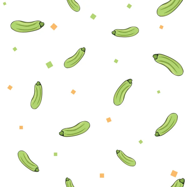 Бесшовные овощи набор сквош на белом фоне. Векторная иллюстрация . — стоковый вектор