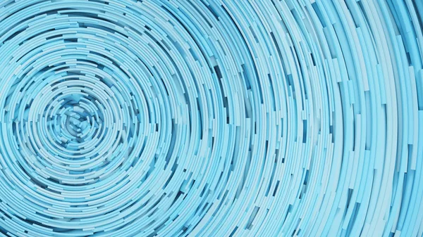 Креативные Синие Круглые Трубки Камерой Верхнего Вида Трехмерная Иллюстрация — стоковое фото
