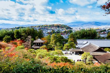 view top Ginkakuji temple  clipart