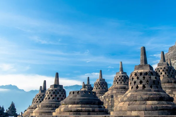 博罗布杜尔神庙，日惹，爪哇, — 图库照片