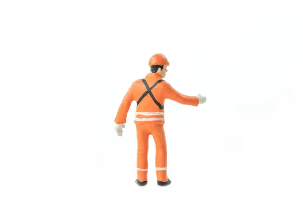 Pessoas em miniatura engenheiro conceito de construção de trabalhadores — Fotografia de Stock