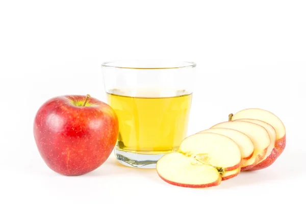Apple juice on white background — Stock Photo, Image