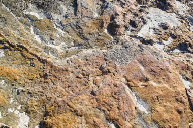 Taşın yapısı Küba 'daki bir plajdan. Yatay olarak.