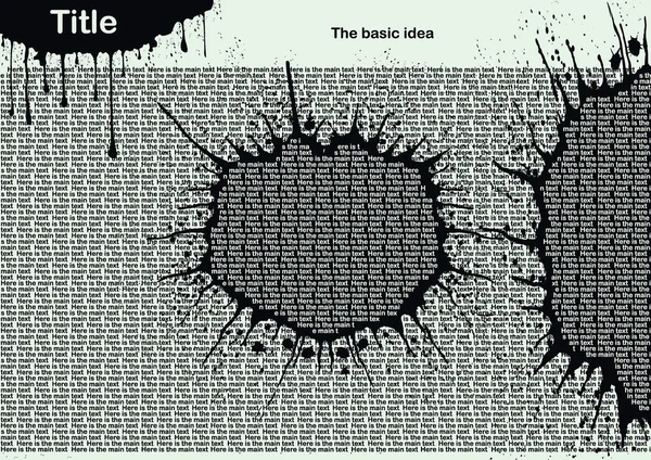 Vorlage des Booklets, Flyers, Broschüren mit Klecksen. — Stockvektor