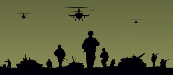 Soldiers on the performance of the combat mission