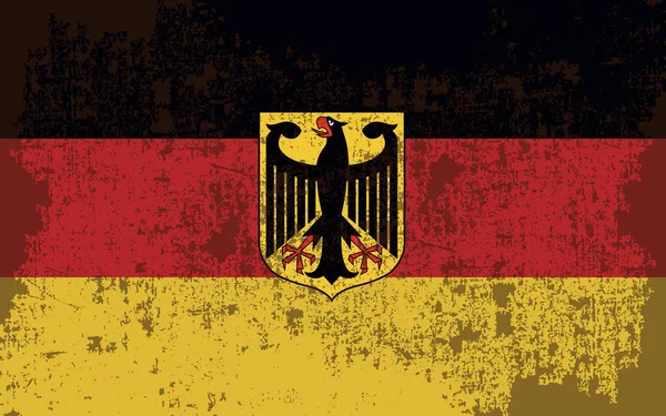 Flag of Germany in retro style — Stock Vector