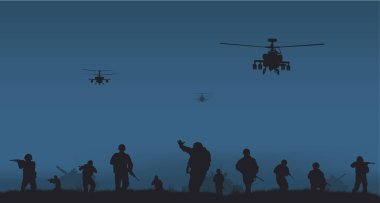 Askerler mücadele görev performansını.