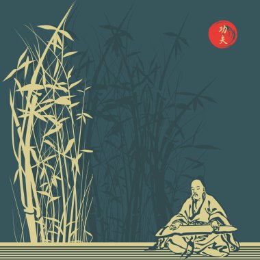 Eski adaçayı ve bambu çalılıkları. 