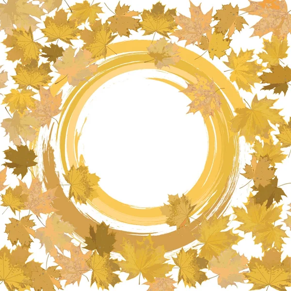 模板, 横幅秋天叶子 — 图库矢量图片