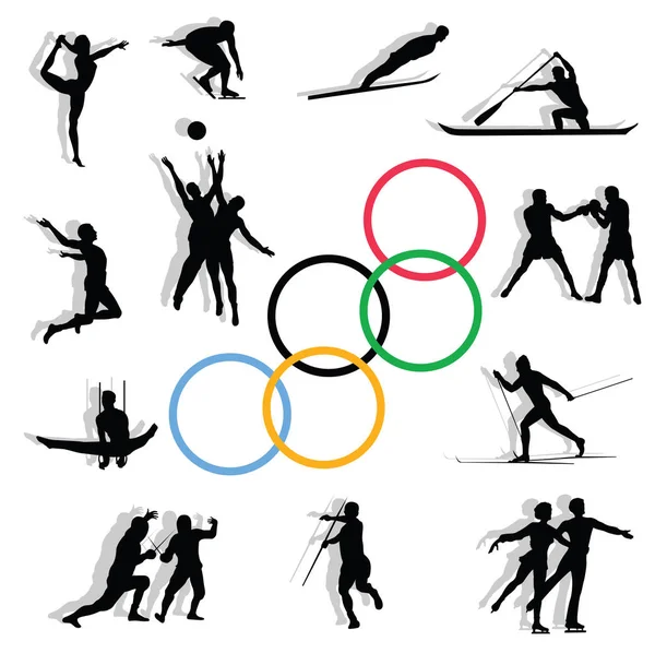 Contours of Olympic sports Stock Illustration