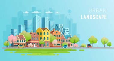 Urban landscape background.