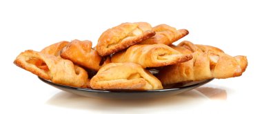 Bir plaka üzerinde elma ile buns.